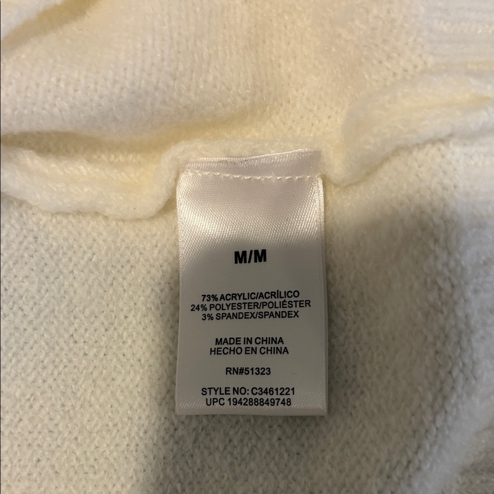 Vince Camuto Cream V-Neck Sweater - Picture 7 of 10